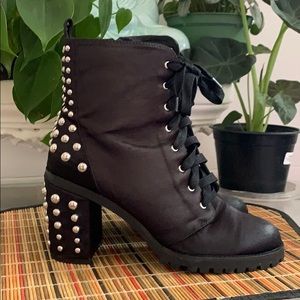 Boot BUNDLE!!! Silver-studded/Satin/Suede-like!